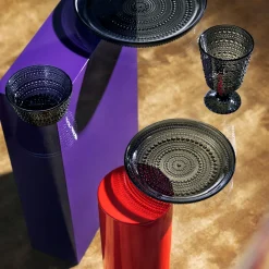 Aktiivinen Juomalasit-IITTALA Jalkalasi 26cl 2 kpl Tummanharmaa