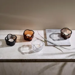 Alvar Aalto -Kokoelma|Kynttilälyhdyt-IITTALA Kynttilälyhty 60mm Harmaa