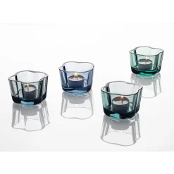Alvar Aalto -Kokoelma|Kynttilälyhdyt-IITTALA Kynttilälyhty 60mm uudelleenhyödynnetty lasi Kierrätyslasi
