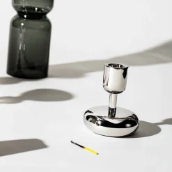 Kynttilänjalat-IITTALA Kynttilänjalka 107mm teräs Teräs