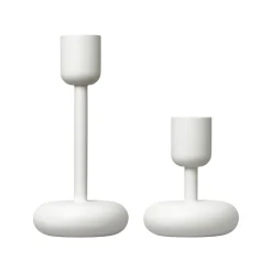 Kynttilänjalat-IITTALA Kynttilänjalka valkoinen 107+183mm 2-kpl