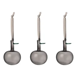 Lasikoristeet-IITTALA Lasiomena 3kpl Harmaa