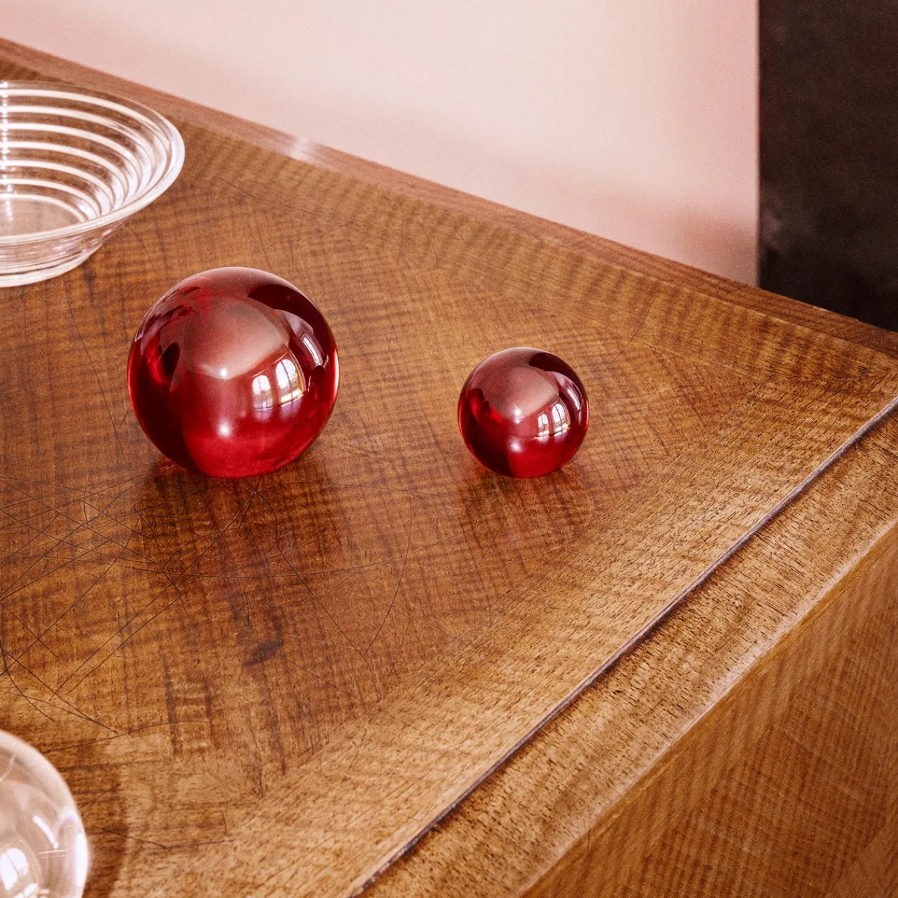 Lasikoristeet-IITTALA Lasipallo 5cm karmiininpunainen