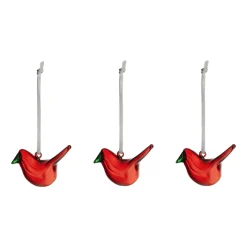 Lasikoristeet-IITTALA Minilasilintu 3kpl Punainen