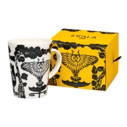 Mukit Ja Kupit-IITTALA Muki 0,4L Uni musta ja valkoinen, lahjapakkaus