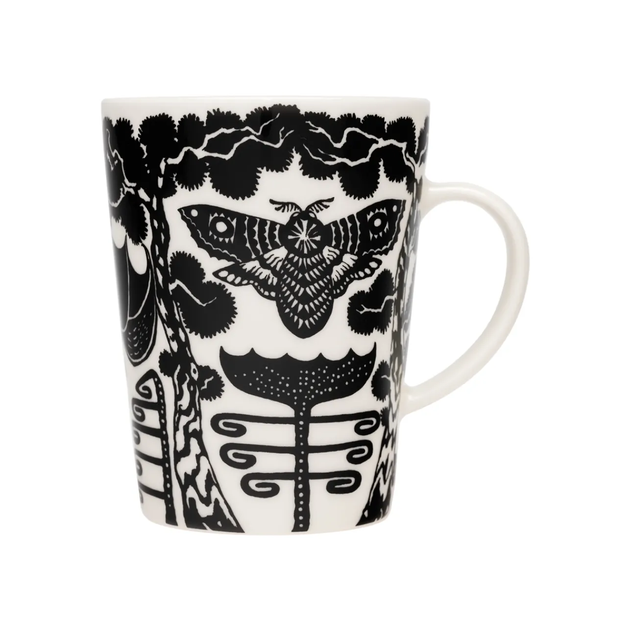 Mukit Ja Kupit-IITTALA Muki 0,4L Yö musta ja valkoinen, lahjapakkaus