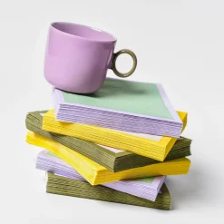 Keittiötekstiilit-IITTALA Paperiservetti 33x33cm Lila-oliivi