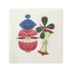 Keittiötekstiilit-IITTALA Paperiservetti 33x33cm Sato punainen