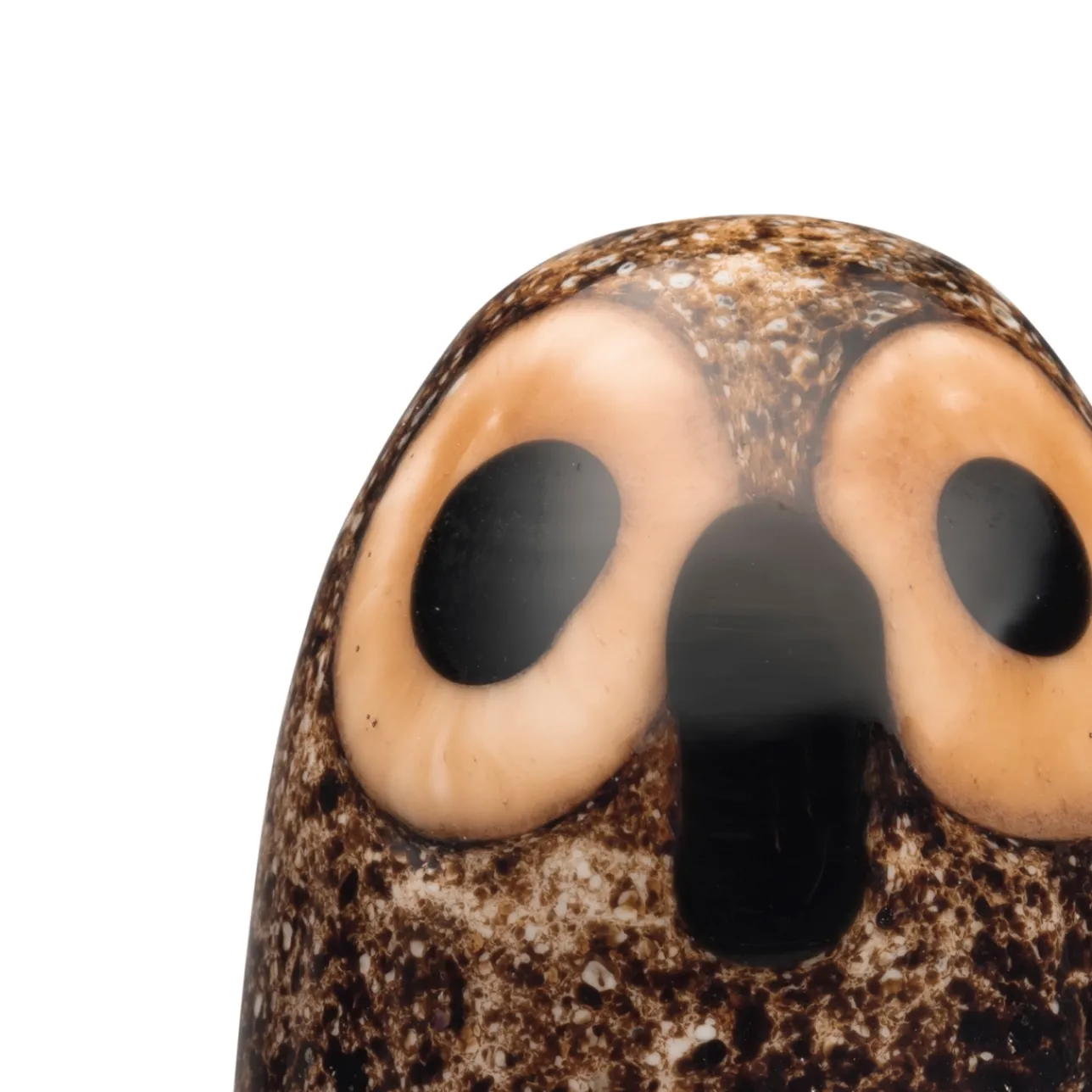 Birds By Toikka|Taide-Esineet-IITTALA Riihipöllön poikanen 45x65mm ruskea