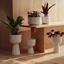 Kukkaruukut-IITTALA Ruukku ja vati M Valkoinen