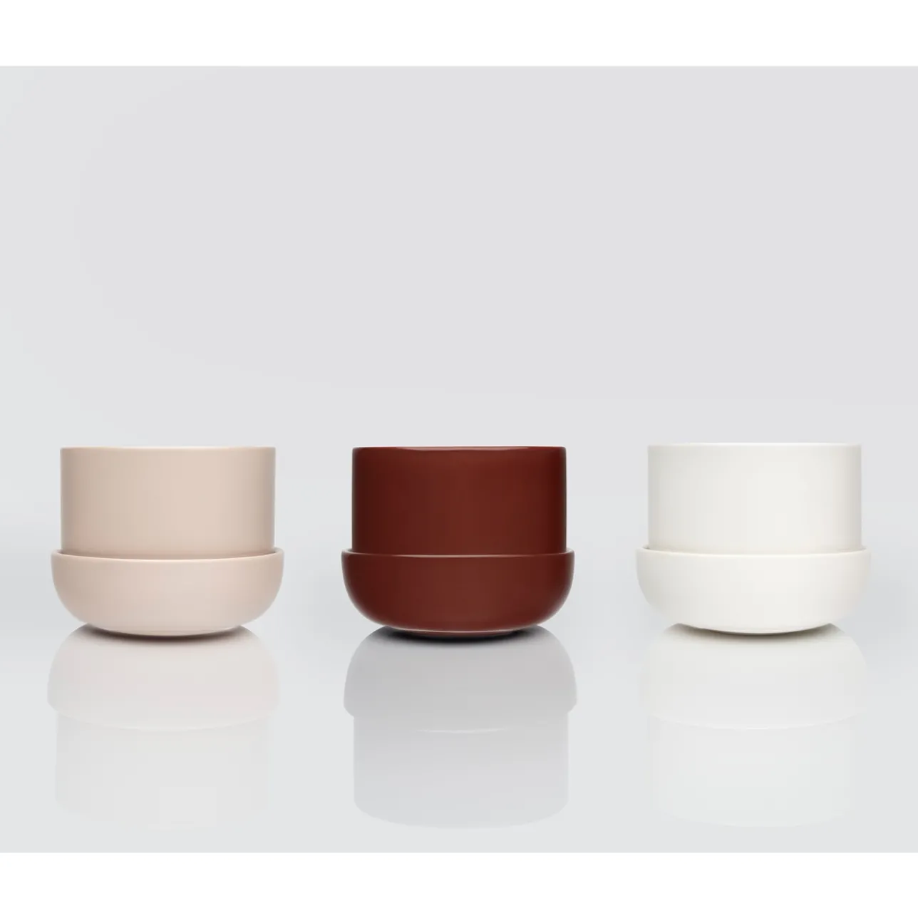 Kukkaruukut-IITTALA Ruukku ja vati S Valkoinen