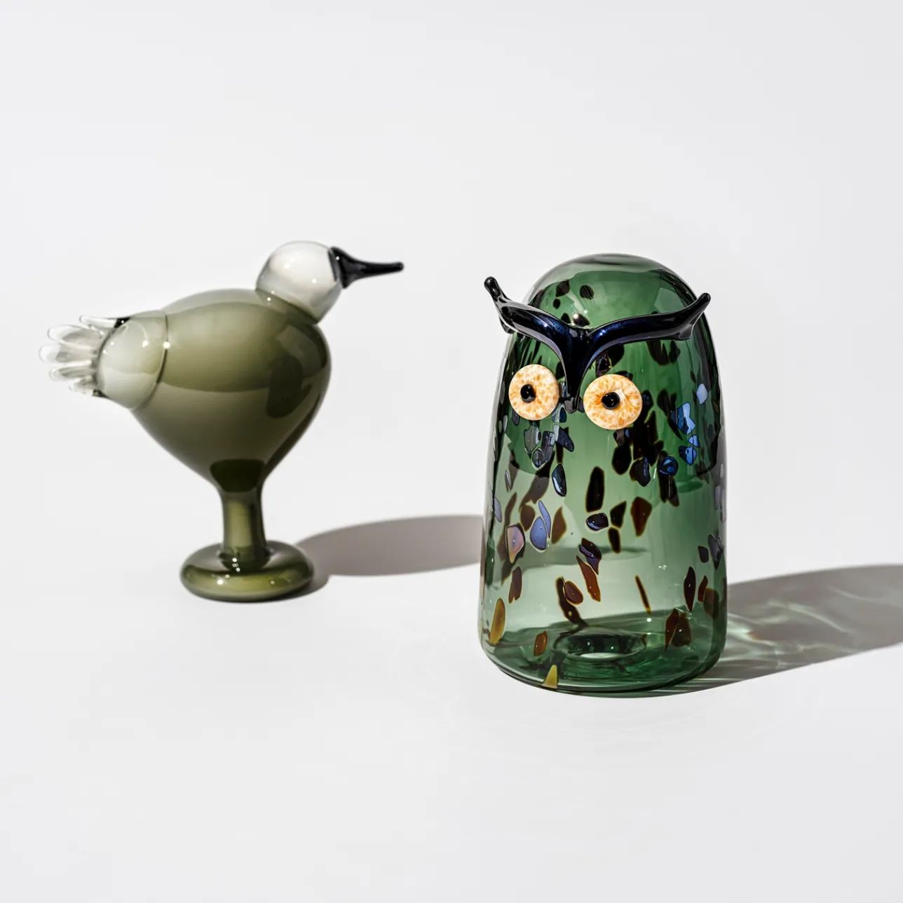 Birds By Toikka|Taide-Esineet-IITTALA Sarvipöllö 110x175mm havunvihreä Havunvihreä