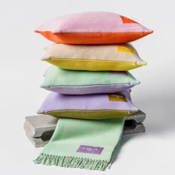 Kodintekstiilit-IITTALA Tyynynpäällinen 48x48cm Lila-oliivi