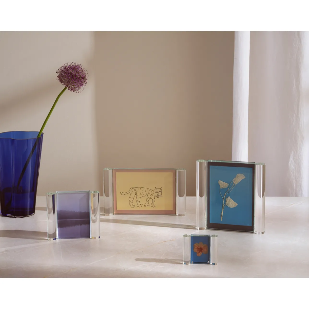 Lasikoristeet-IITTALA Valokuvakehys 76x64mm sininen